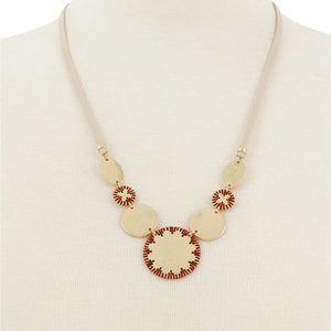 Lucky Brand Gold-Tone Threaded Disc Leather 28" St
